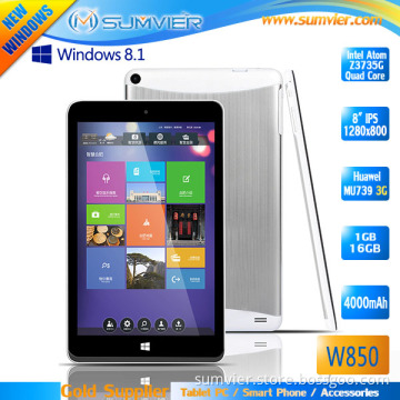 8inch 1280*800 Pixels IPS Intel Windows Tablet Quad Core (W850)